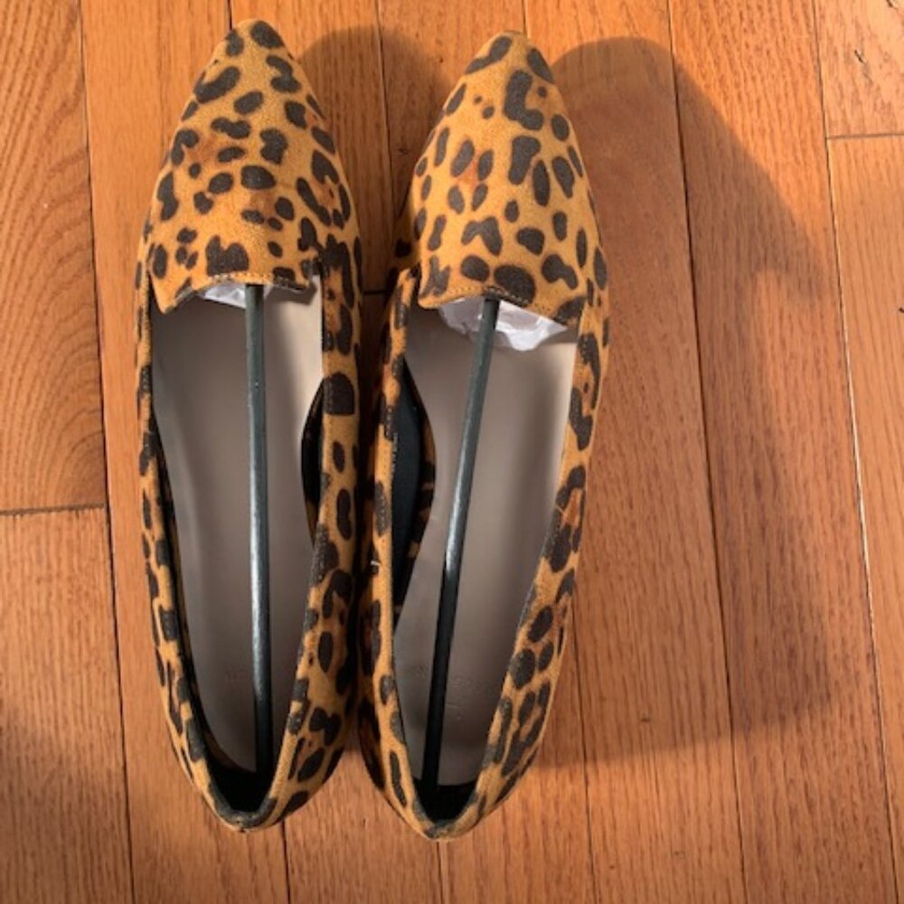 Halston Leopard Flats